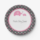 Search for pink and gray baby shower plates Birthday