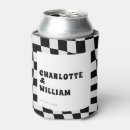 Search for boho wedding can coolers Black and white