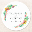 Search for beach wedding coasters Hawaiian