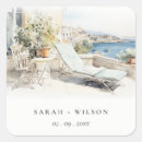 Search for modern beach wedding stickers Simple minimal