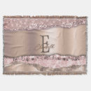 Search for rose gold blankets Glitter
