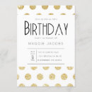 Search for gold polka dots invitations Modern