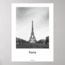 Search for black white eiffel tower posters Paris
