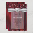 Search for diamond sweet 16 invitations Red
