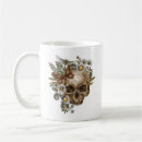 Search for skull with flowers mugs Watercolor