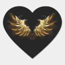 Search for heart with wings stickers Gold