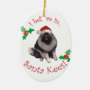 Search for keeshond christmas tree decorations Santa