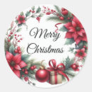 Search for ornament round stickers Red