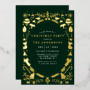 Search for green gold corporate christmas invitations Cocktail