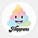 Search for funny poop emoji stickers Rainbow