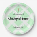 Search for green and gold paper plates Christening