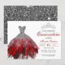 Search for black red silver invitations Tiara