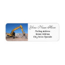 Search for excavator return address labels Digger
