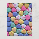 Search for conversation heart postcards Pastel