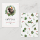 Search for holly wreath christmas cards Red