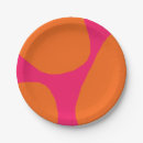 Search for hot pink and orange plates Birthday party