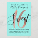 Search for aqua sweet 16 invitations Chic
