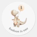 Search for dinosaur first birthday stickers Dino party