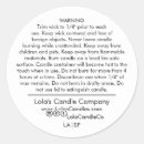 Search for warning labels Candle