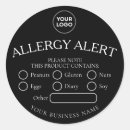 Search for food safety stickers Allergy alert