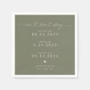 Search for sage wedding napkins Script typography