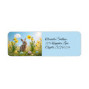 Search for cute easter bunny and eggs return address labels Rabbit