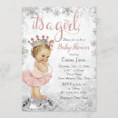 Search for pink snowflake baby shower invitations Silver