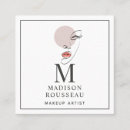 Search for face makeup artist business cards Minimalist