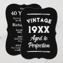 Search for vintage aged to perfection invitations Black and white