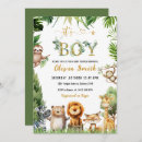 Search for jungle baby boy shower invitations Rustic green plants nature