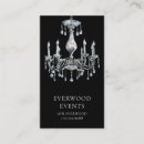 Search for chandelier business cards Event planning