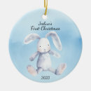 Search for rabbits christmas tree decorations Blue