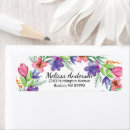 Search for purple flower return address labels Flowers