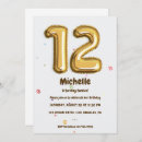 Search for 12th birthday invitations Gold