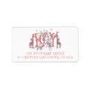Search for winter animals return address labels Cute