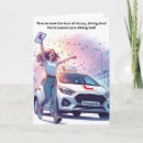 Search for new car congratulations cards Driving test