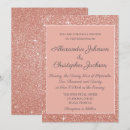 Search for rose gold glitter wedding invitations Chic