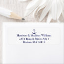 Search for nautical navy return address labels Navy blue and white