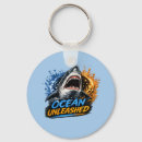 Search for blue shark key rings Great white shark