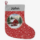 Search for red truck christmas stockings Country