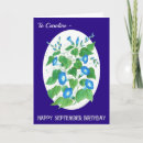 Search for morning glory birthday cards September birth month flower