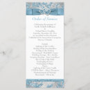 Search for winter wonderland wedding programs Order of service