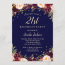 Search for burgundy 21st birthday invitations Navy