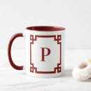 Search for maroon red mugs Monogrammed