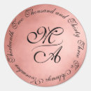Search for monogram date wedding stickers Blush
