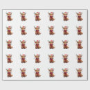 Search for highland cow christmas wrapping paper Moo