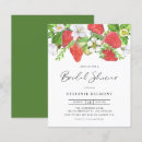 Search for strawberry bridal invitations Botanical