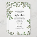 Search for greenery rehearsal dinner invitations Botanical foliage