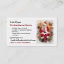 Search for jolly business cards Santa