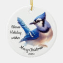 Search for blue jay christmas tree decorations Watercolor